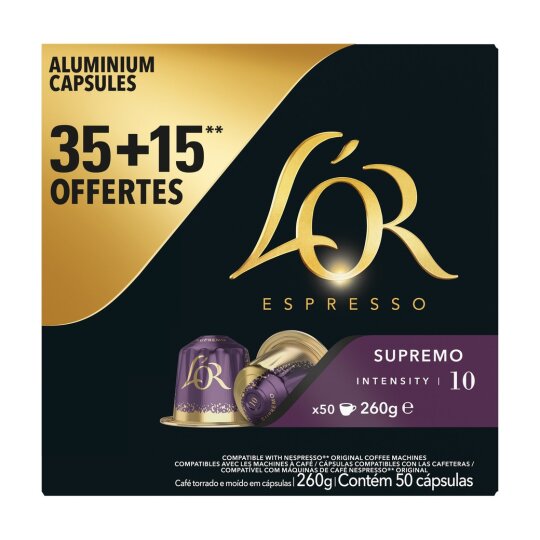 L'Or Espresso Supremo Intensité 10 - 50 Capsules