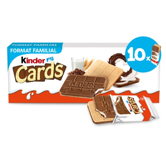 Kinder Cards Lait et Cacao 20 biscuits