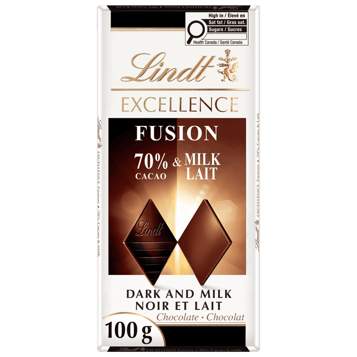 Lindt Excellence Fusion Noir 70% & Lait