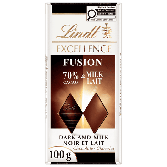 Lindt Excellence Fusion Noir 70% & Lait